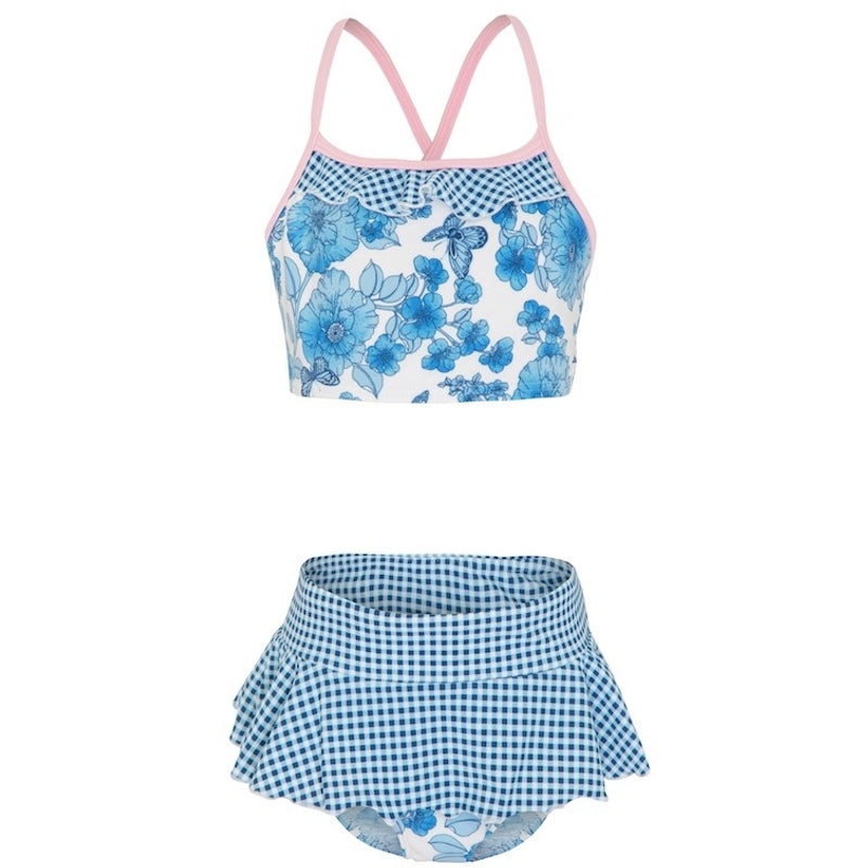 Platypus Vintage Floral UPF50+ Tankini with Frill