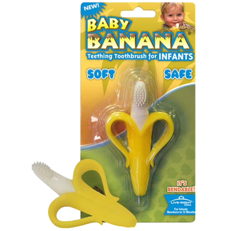 Baby Banana Training Toothbrush for Infants (0-12mos) - Yellow
