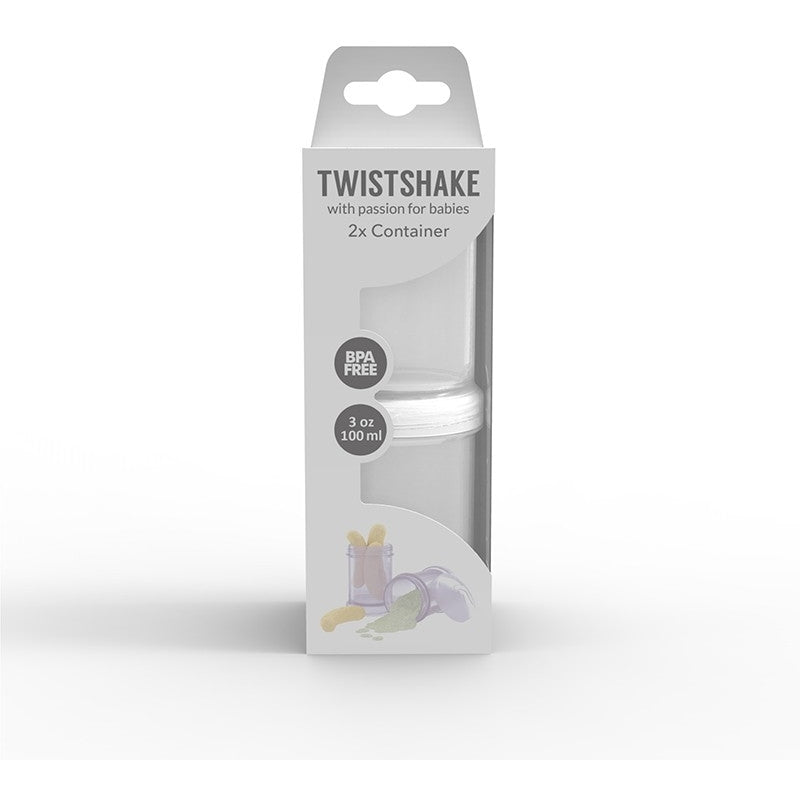 扭扭奶昔容器 2 個 100 毫升裝 - 白色