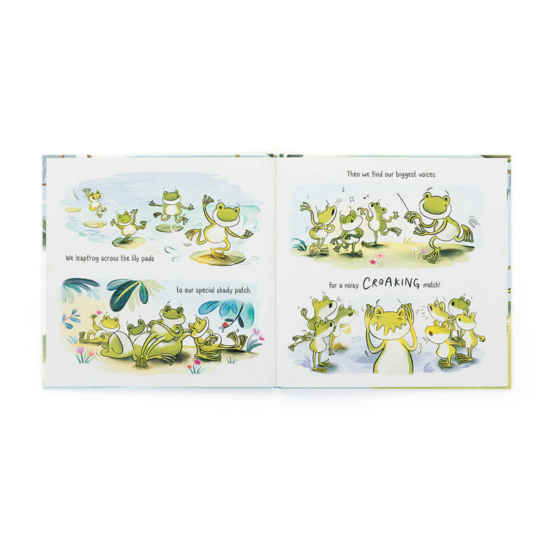 Jellycat Jellycat A Fantastic Day for Finnegan Frog Book 26cm x 26cm x 1cm