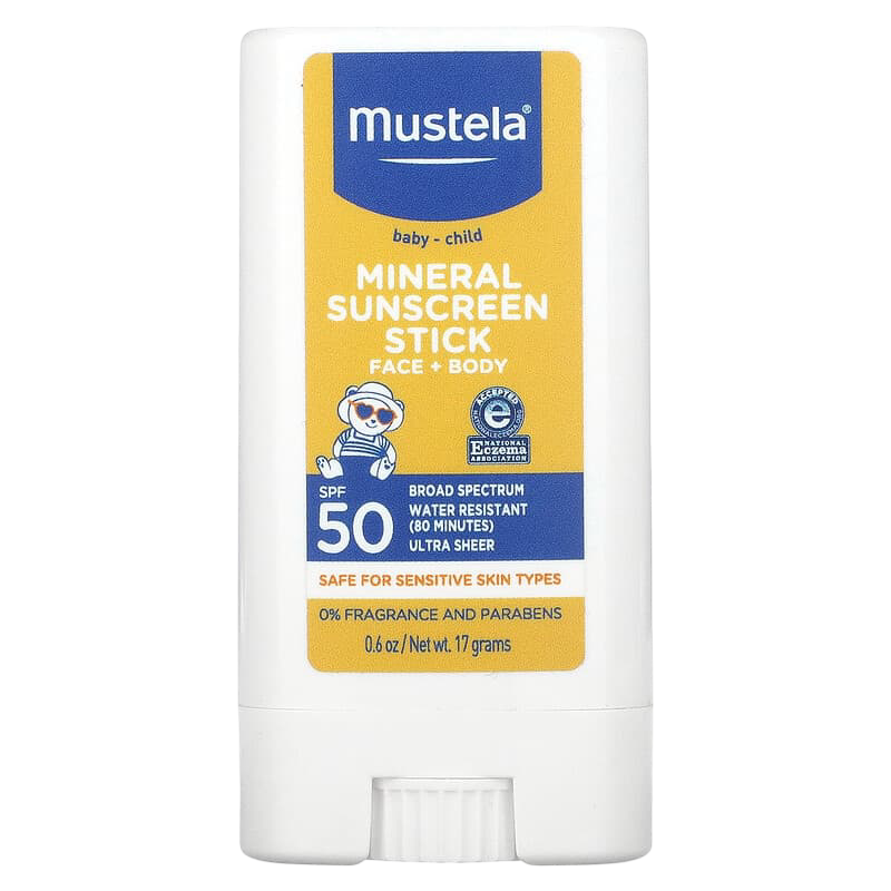 Mustela Baby - Child Mineral Sunscreen Stick, SPF 50, 0.6 oz (17 g)
