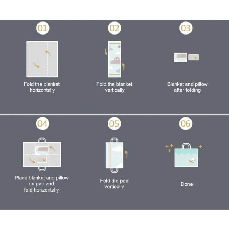 Jadaloo 防蟎嬰兒便攜式午睡被套裝 - 安妮兔