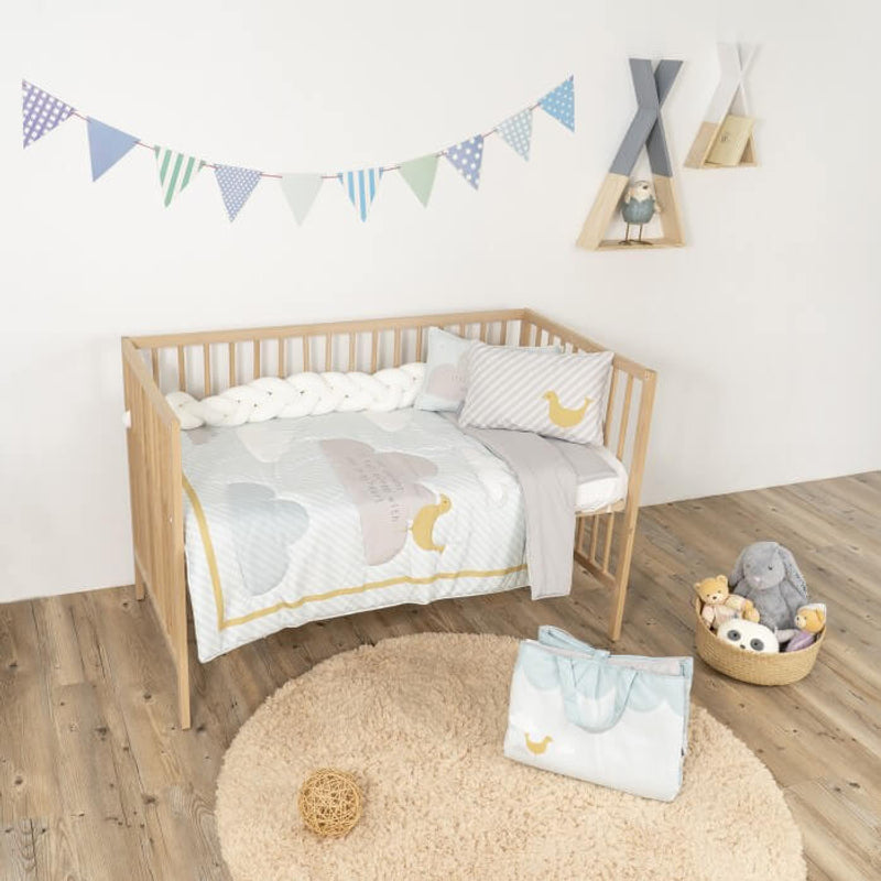 Jadaloo Anti-Dustmite Baby Portable Nap Quilt Set - Candy Blue