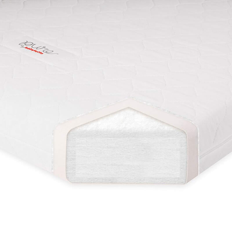 Babyletto Pure Core Non-Toxic Mini Crib Mattress with Hybrid Waterproof Cover (95 x 60 x 8 cm)