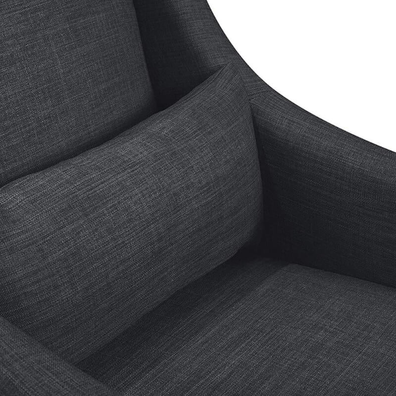 Babyletto Toco Swivel Glider & Ottoman - Coal Grey