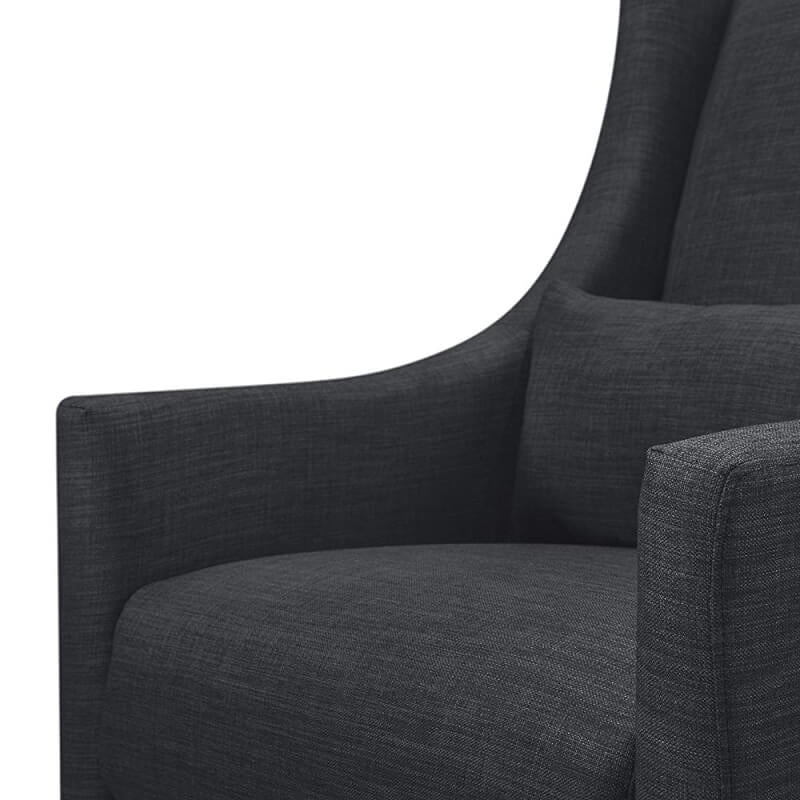 Babyletto Toco Swivel Glider & Ottoman - Coal Grey