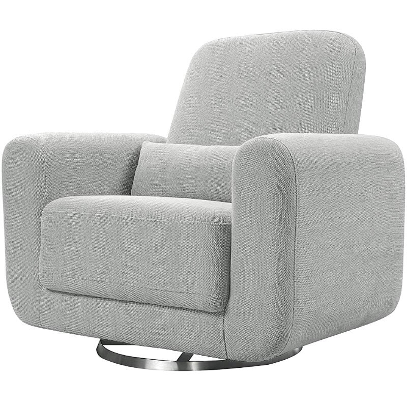 Babyletto Tuba Extra Wide Swivel Glider - Winter Grey Weave