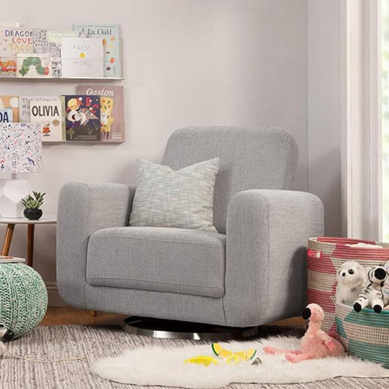 Babyletto Tuba Extra Wide Swivel Glider - Winter Grey Weave