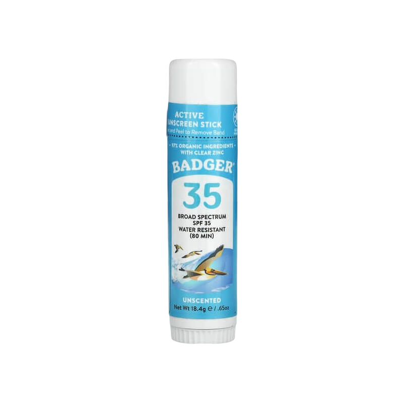 Badger Active Sunscreen Stick SPF 35 Unscented