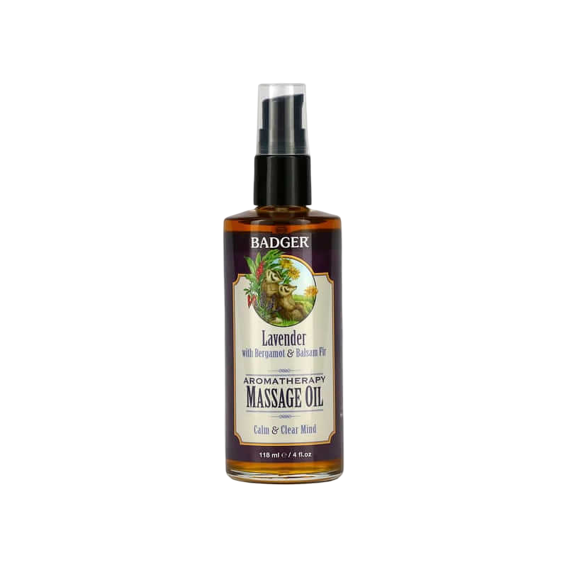 Badger Aromatherapy Massage Oil Lavender with Bergamot & Balsam Fir