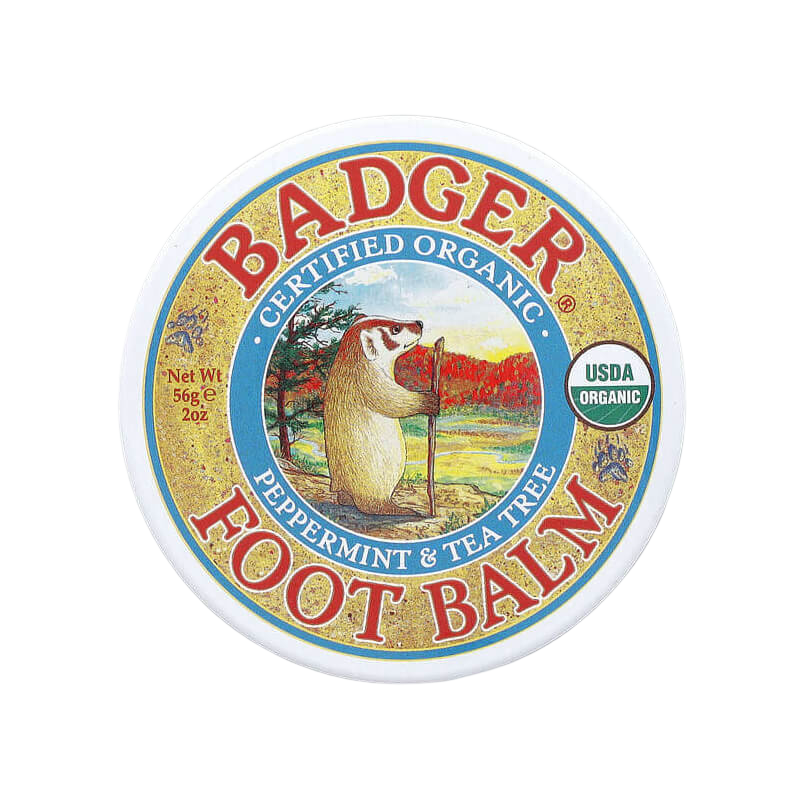 Badger Certified Organic Foot Balm Peppermint & Tea Tree