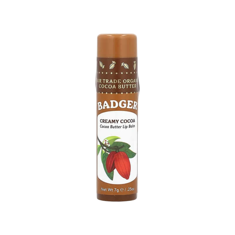 Badger Cocoa Butter Lip Balm Creamy Cocoa