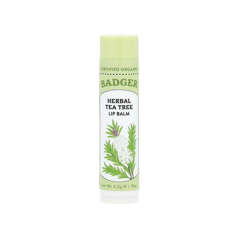 Badger Herbal Lip Balm Tea Tree