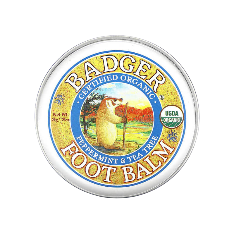 Badger Organic Foot Balm Peppermint & Tea Tree 0.75 oz (21 g)