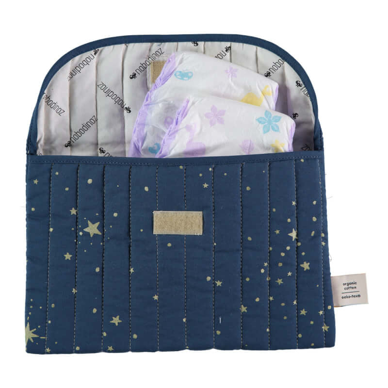 Nobodinoz Bagatelle Pouch - Gold Stella / Night Blue