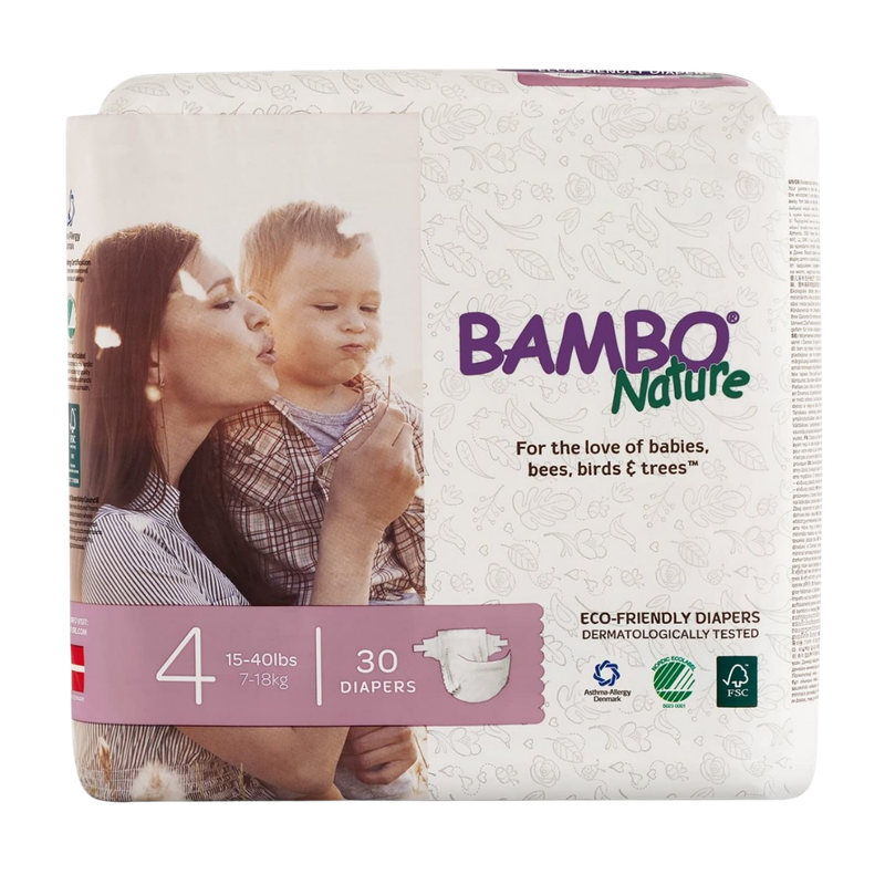 Bambo Nature Dream Diapers - Size 4 (7-18 kgs) M 30s | Made In Denmark