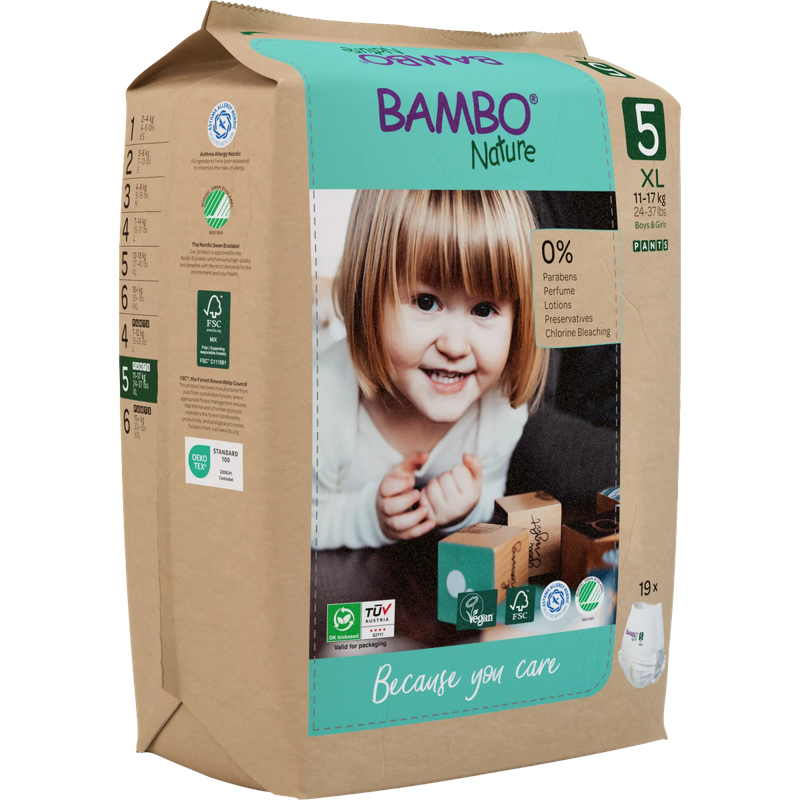 Bambo Nature Eco Training Pants - Size 5 (11-17 kgs) XL 19s