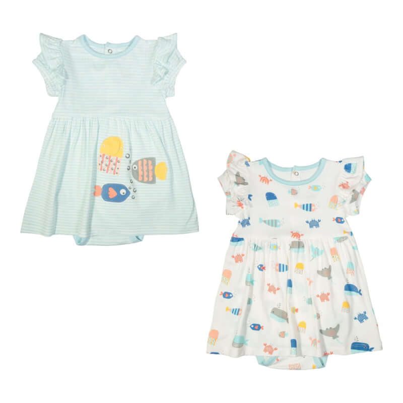 NotTooBig Bamboo Dresses 2-Pack - Sea World