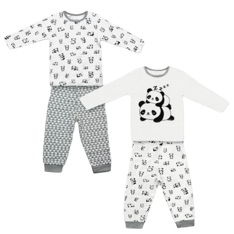 NotTooBig Bamboo Long Sleeves Pyjamas Sets (2 Sets) Panda
