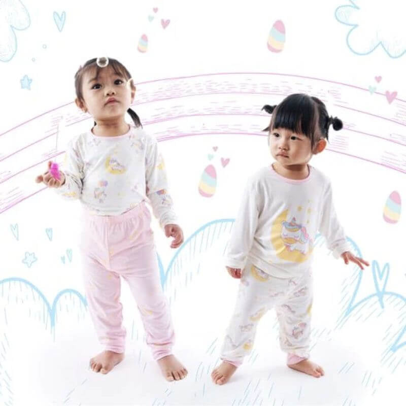 NotTooBig Bamboo Long Sleeves Pyjamas Sets (2 Sets) Unicorn