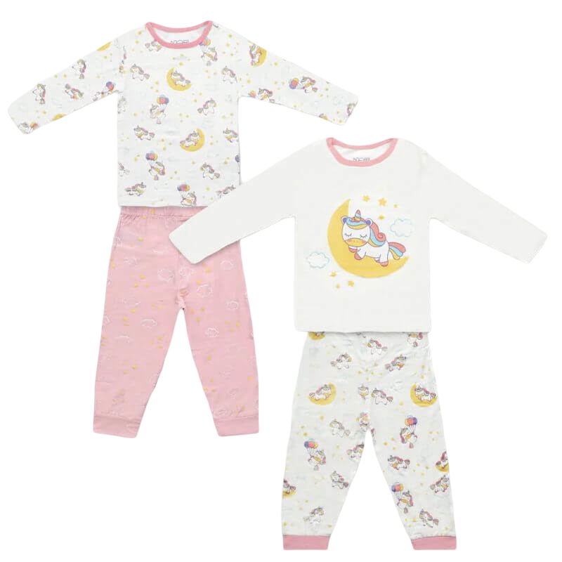 NotTooBig Bamboo Long Sleeves Pyjamas Sets (2 Sets) Unicorn