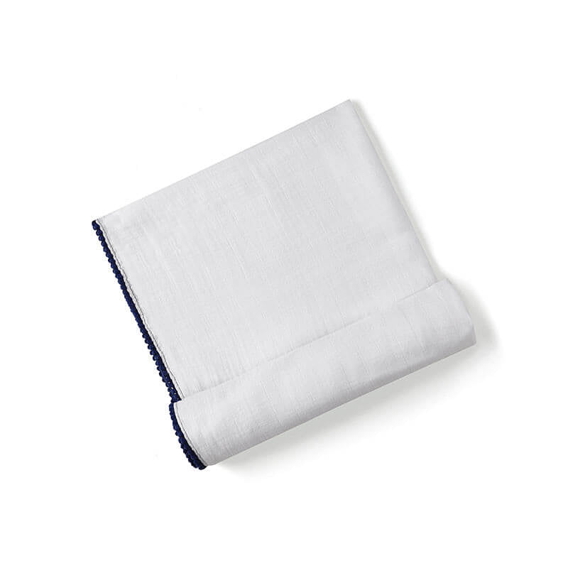Malabar Baby Bamboo Pom Pom Swaddle - Navy