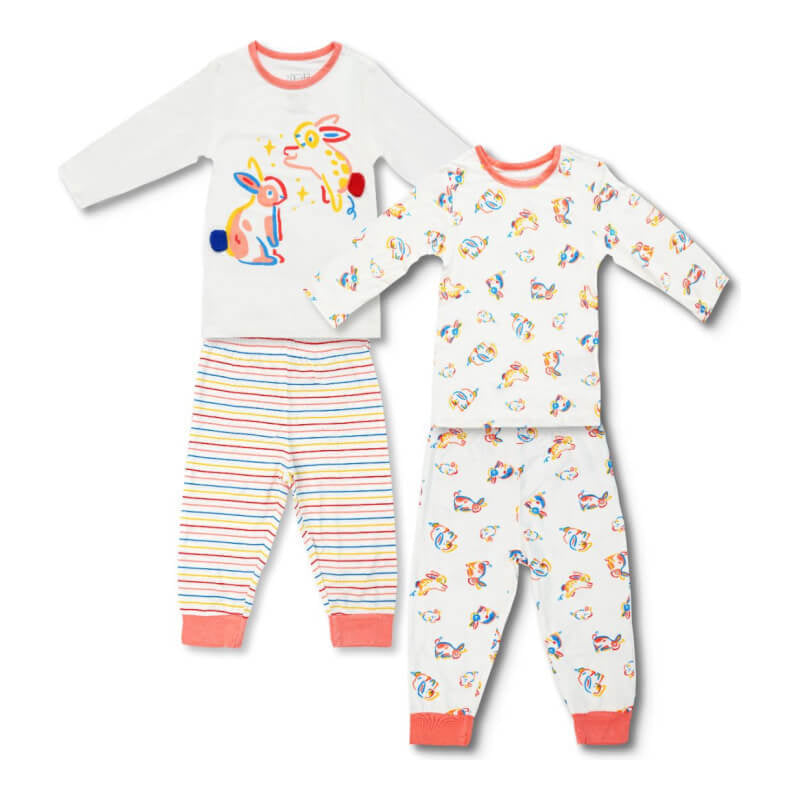 NotTooBig Bamboo Pyjamas 2-Pack - Bunny