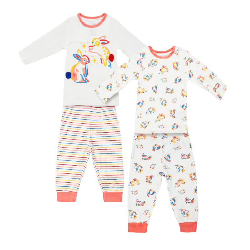 NotTooBig Bamboo Pyjamas 2-Pack - Bunny