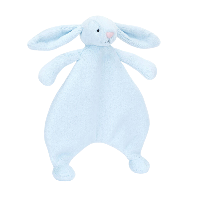 Jellycat 害羞的淺藍色兔子安撫巾 27厘米 x 20厘米 x 7厘米