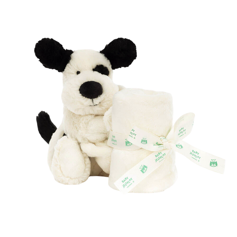 Jellycat Bashful 黑白相間幼犬安撫玩具 15公分 x 34公分 x 34厘米