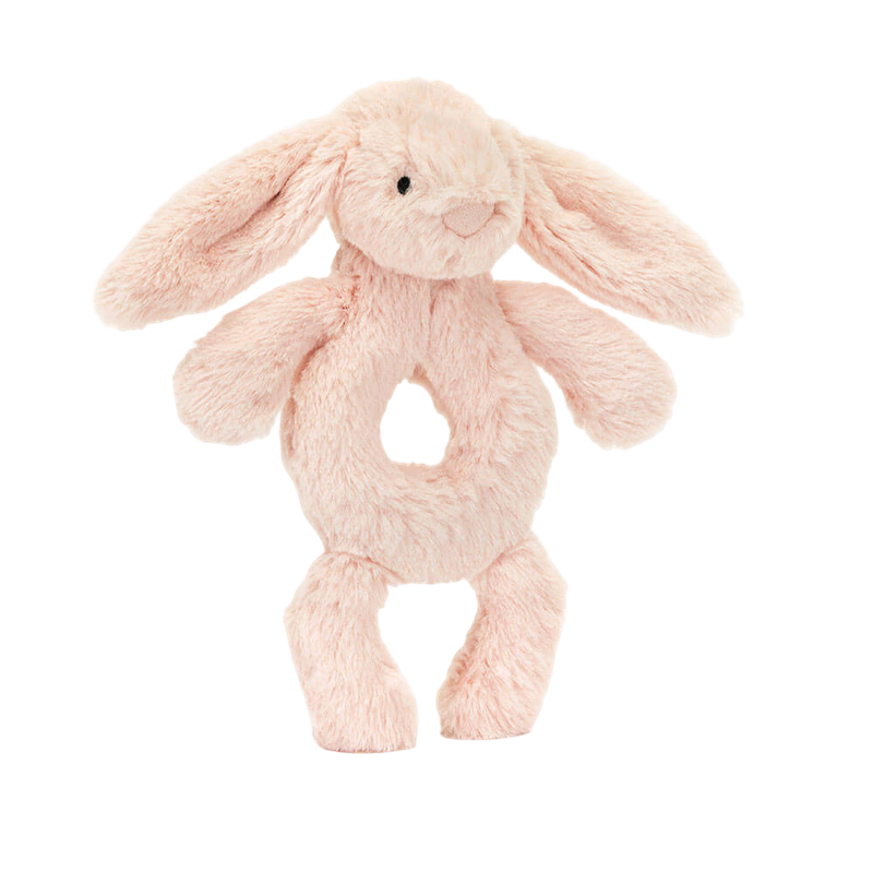 Jellycat Jellycat Bashful Blush Bunny Ring Rattle 18cm x 8cm x 2cm