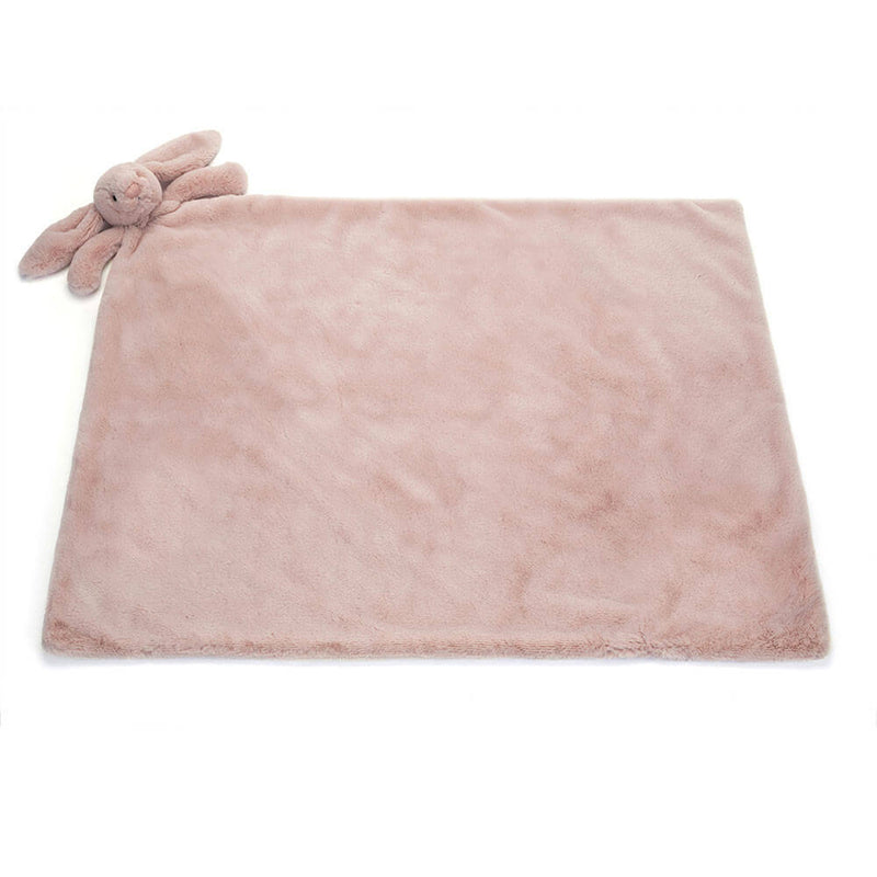 Jellycat Bashful Rosa Luxe Bunny Blankie 56cm x 70cm x 9cm Jellycat