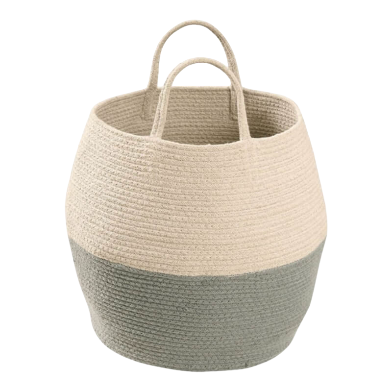 Lorena Canals 籃子 Zoco 復古藍-天然色 Ø30x35厘米