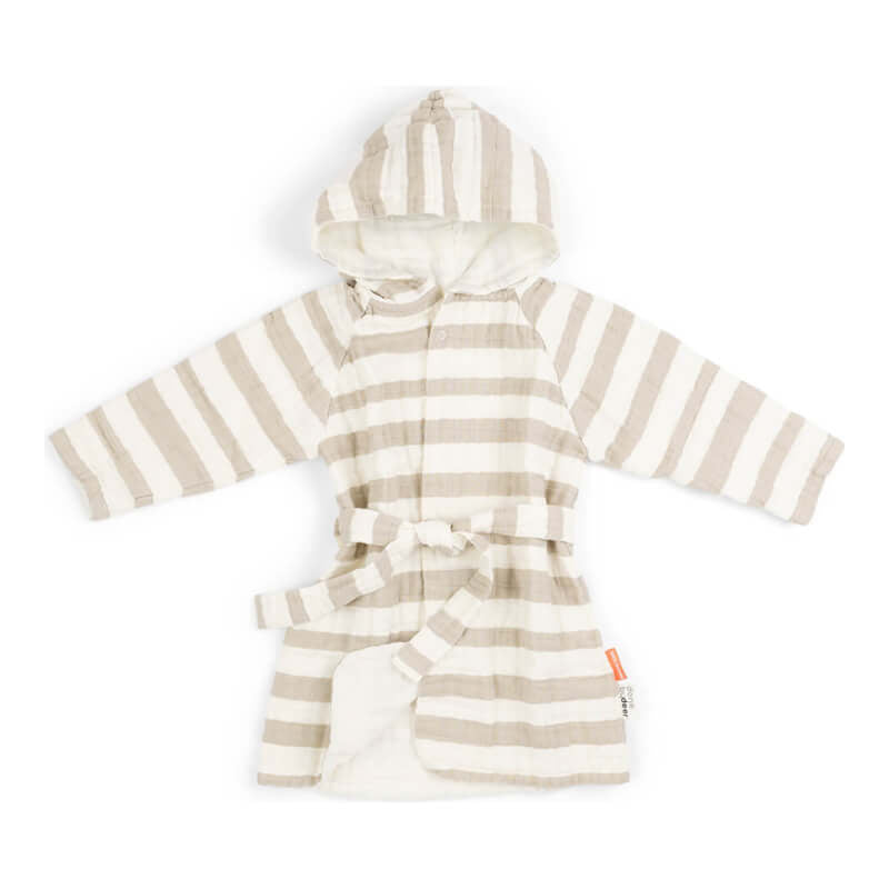 Done by Deer Bathrobe - Stripes - Sand