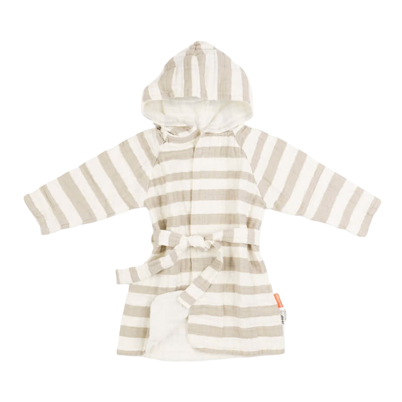 Done by Deer Bathrobe - Stripes - Sand