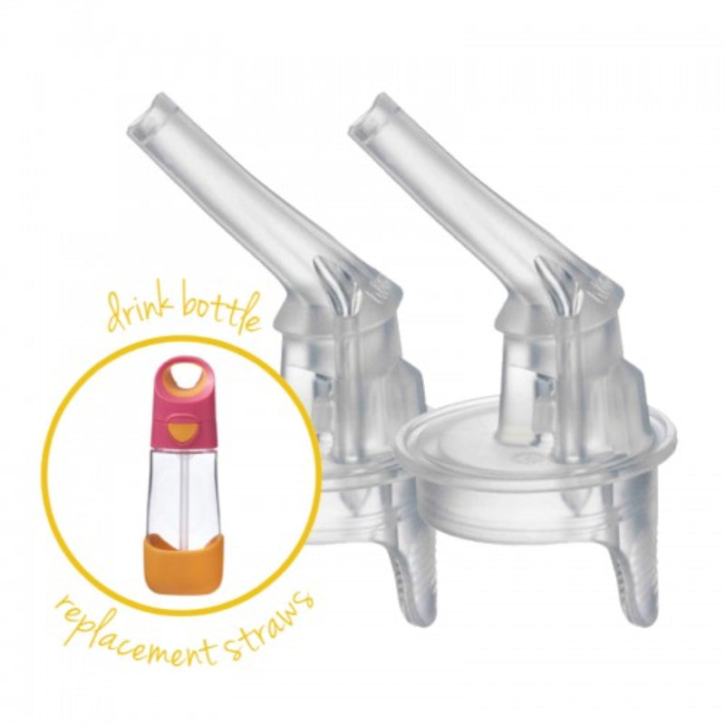 b.box Tritan™ Drink Bottle 450ml Replacement Straw Tops 2-Pack