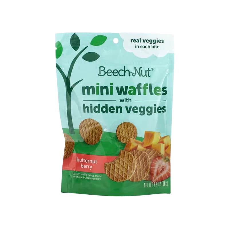 Beech-Nut Mini Waffles with Hidden Veggies 12+ Months Butternut Berry 3.2 oz (90 g)