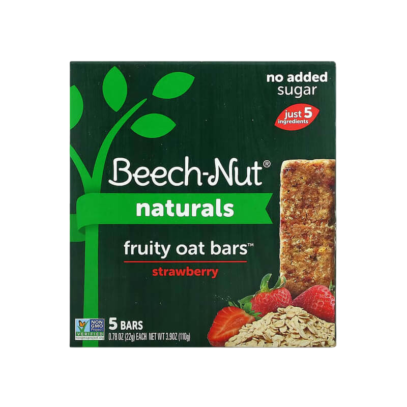 Beech-Nut Naturals Fruity Oat Bars 12+ Months Strawberry 5 Bars 0.78 oz (22 g) Each