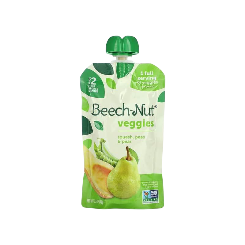 Beech-Nut Veggies 6+ Months Squash Peas & Pear 3.5 oz (99 g)
