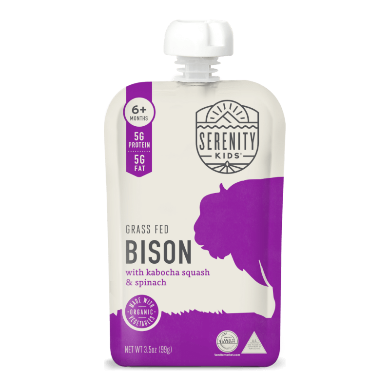Serenity Kids Bison with Organic Kabocha Squash & Spinach 6+ Months 3.5 oz (99 g)