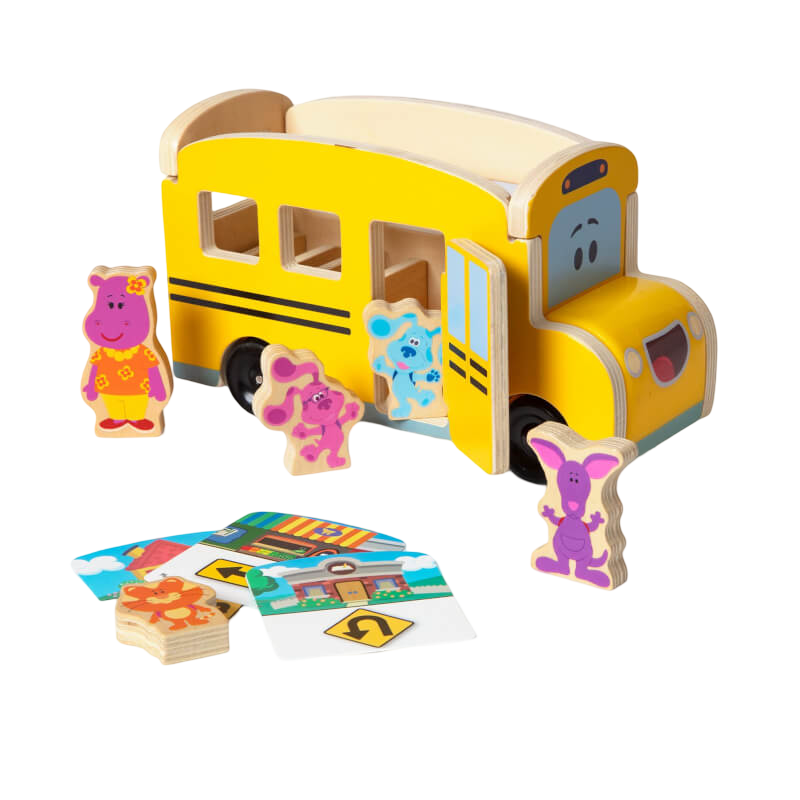Melissa & Doug Blue's Clues & You! Pull-Back School Bus