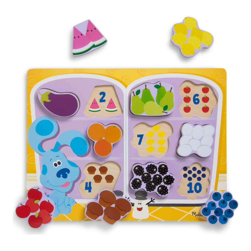 Melissa & Doug Blue's Clues & You! Wooden Chunky Puzzle - Fridge Food