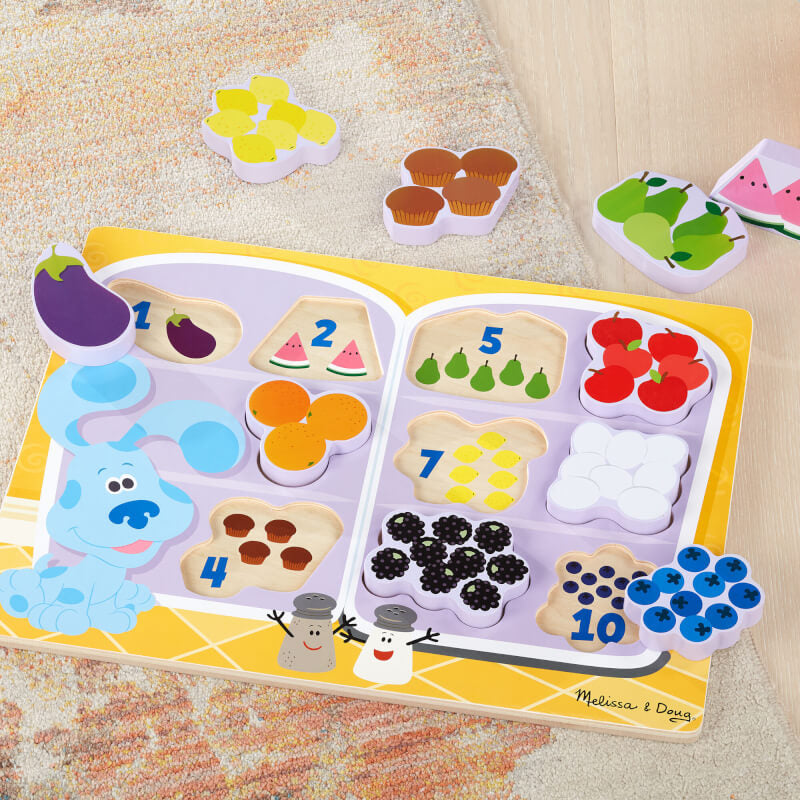 Melissa & Doug Blue's Clues & You! Wooden Chunky Puzzle - Fridge Food