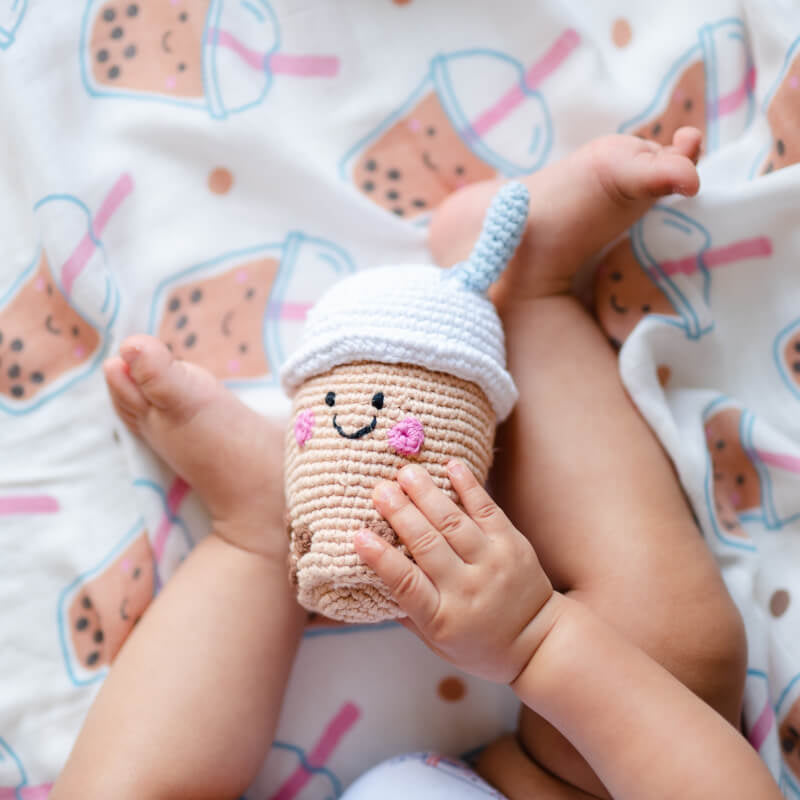 The Wee Bean Boba Tea Fair-Trade Rattle Doll