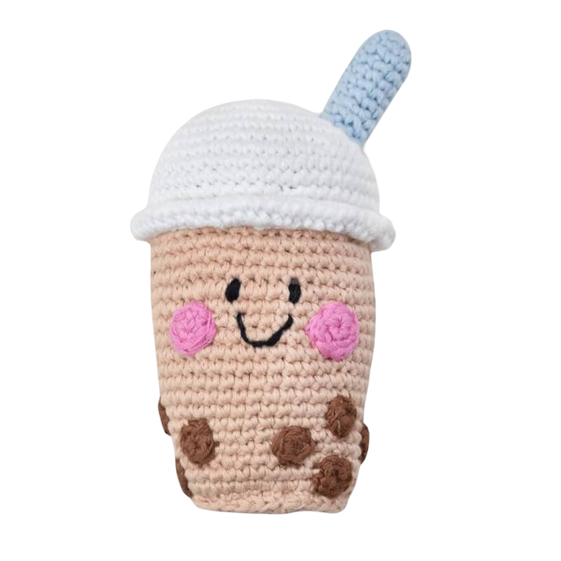The Wee Bean Boba Tea Fair-Trade Rattle Doll