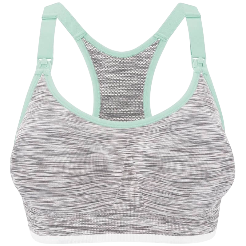 Bravado Designs Body Silk Seamless Rhythm Nursing Bra - White Grey Spacedye - Medium