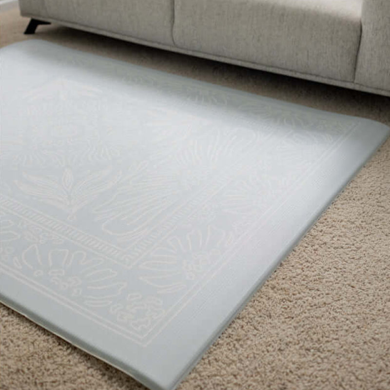 Milk It Baby Boho Blue and Beige Leaf Reversible Playmat