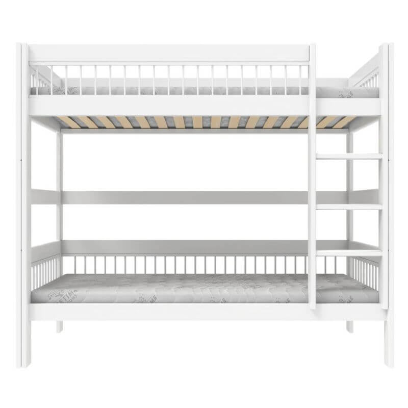 LIFETIME Kidsrooms Breeze Bunk Bed with Straight Ladder 90x200cm - White