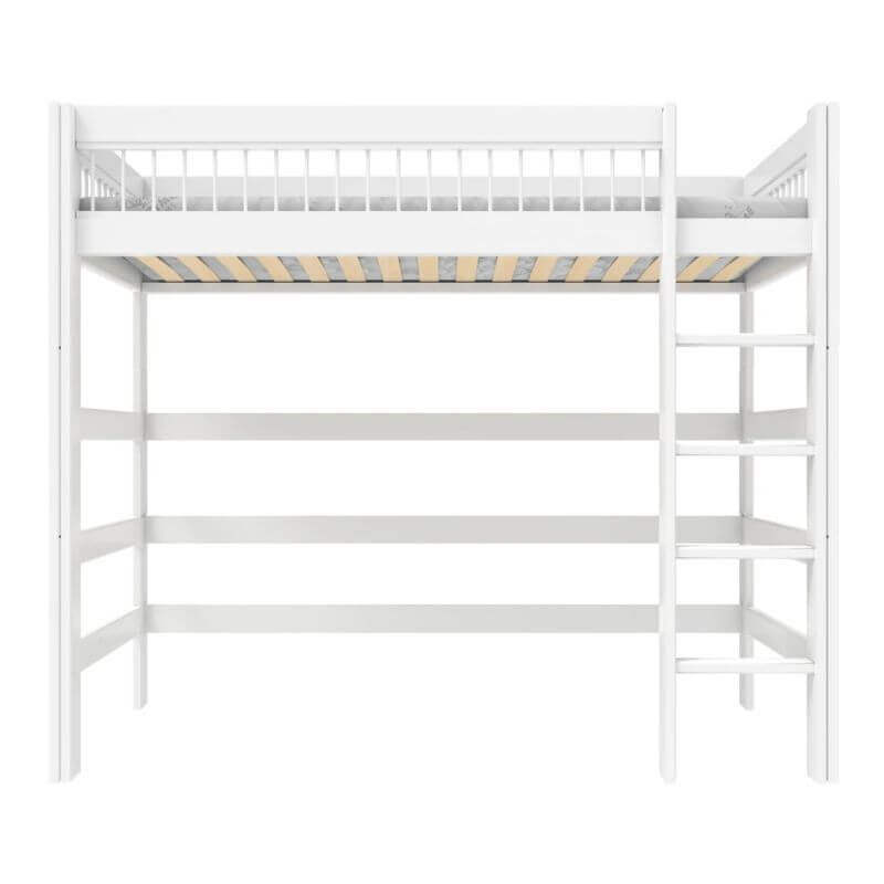 LIFETIME Kidsrooms Breeze High Bed with Straight Ladder 90x200cm - White