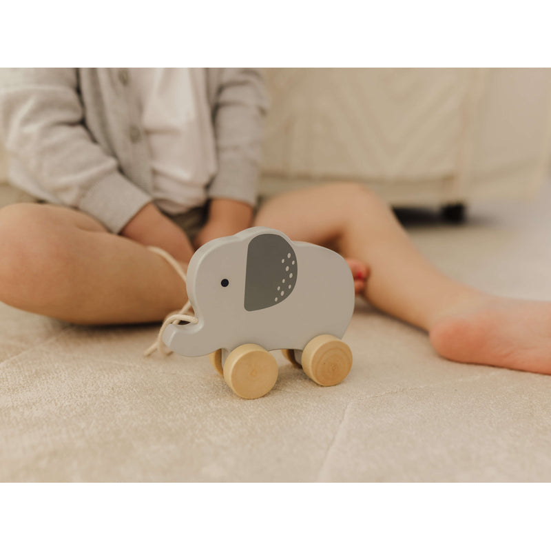 Bubble Wooden Elephant Pull Along Toy
